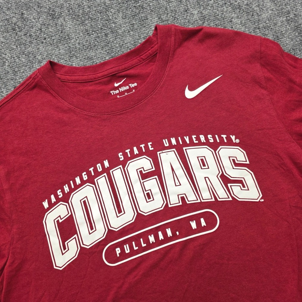 Nike Washington State University Cougars Men's Crimson SS Tee Medium Graphic New